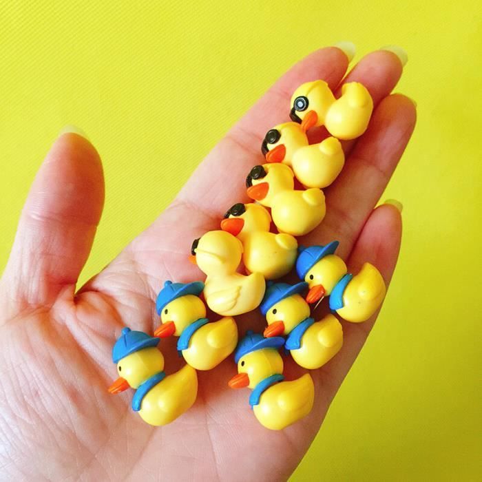 150 Mini Canards En Résine – Figurines Jaunes Pour Déco Jardin, Aquarium, Maison De Poupée – Lot Créatif