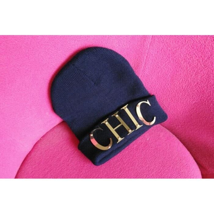 Bonnet Tricot Gaufré Unisexe - 100% Acrylique Doux - Taille Unique Adulte/ado - Revers Pliable - Pour Automne/hiver