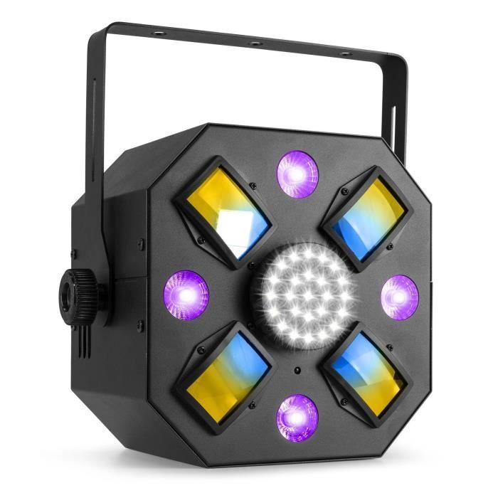 Projecteur Stroboscope LED 108 LEDs | Blanc, 25W | Effet Disco, Soirée | Automatic/Voice Activated | Pour Fêtes