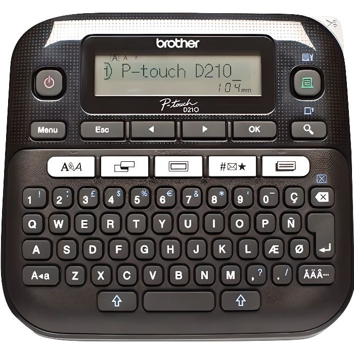 Etiqueteuse portable - BROTHER - PT-D210 - Transfert thermique - Monochrome - Clavier AZERTY