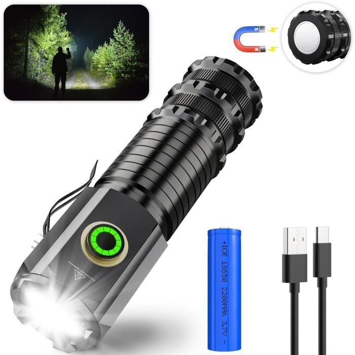 PHILIPS SFL1121P Lampe de poche LED rechargeable, 200 lumens, lampe de poche porte-clés LED rechargeable avec design anti-regard, adaptée pour les voyages, le camping, la promenade du chien, etc