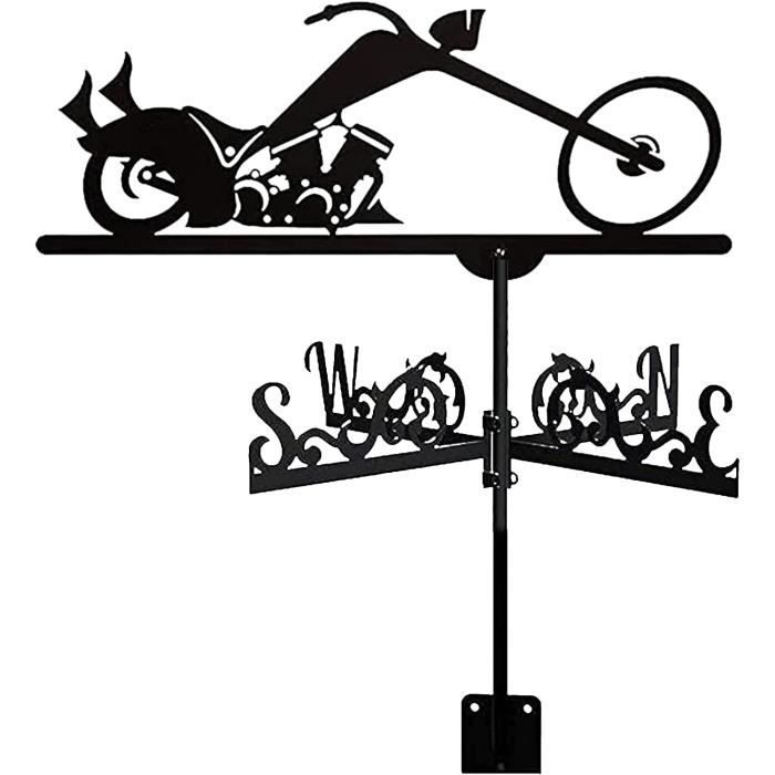 Girouette Vintage Vélo Métal - Décoration De Jardin Antirouille 50x32cm