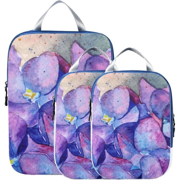 Lot De 4 Cubes De Compression, Organisateur De Voyage Pliable