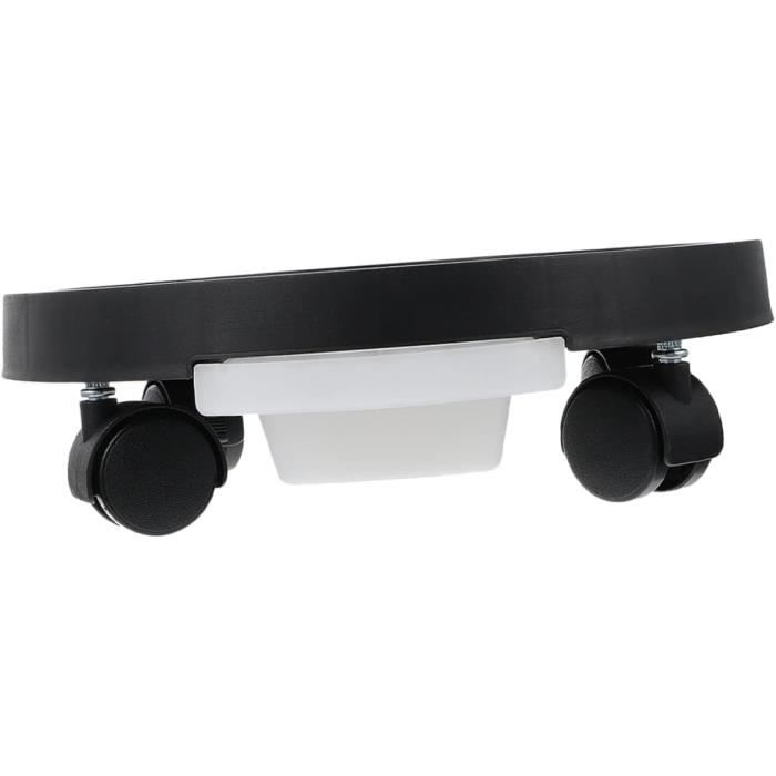 Hohovyyv - Soucoupe Pour Pot De Fleurs Avec Roulettes - Diamètre 33 Cm (intérieur 30 Cm) - Blanc - Réservoir D'Eau Intégré - Chariot Mobile Pour Plantes D'Intérieur/Extérieur - 3