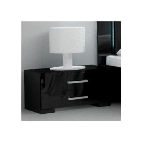 Table De Chevet Noir Laque Roma Noir Achat Vente Chevet