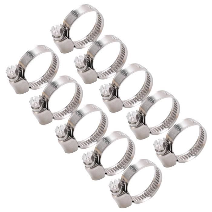 10 Colliers De Serrage Arbre à Cardan Acier Inox - 5 Petites Et 5 Grandes Tailles Réglables