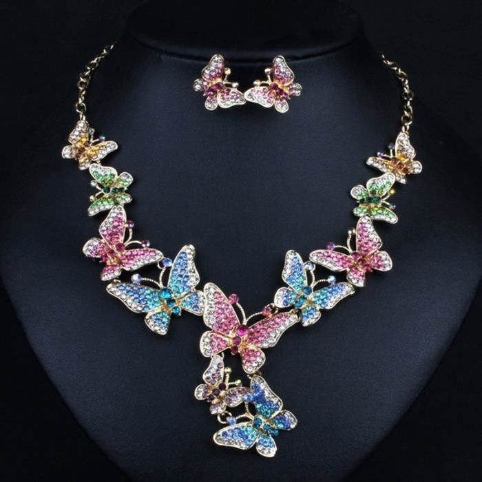 Collier Pendentif Fleur Dorée - Bijou Femme élégant, Long, Cadeau Mariage Ou Anniversaire