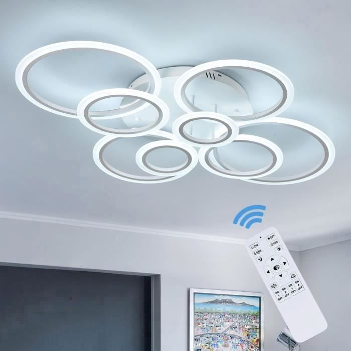 DORLINK - Plafonnier LED - 150W - Blanc - Moderne - Dimmable - 120*80*18 cm