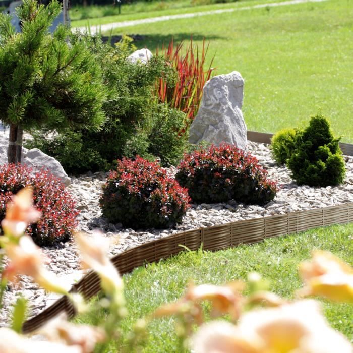 Rouleau De Bordure De Jardin Flexible Jardinage Marron 150 Mm X 9