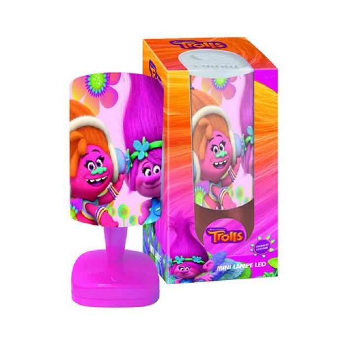 Garty TRL26 Dreamworks Trolls Push-Lampe – 14 Cm, Original Lizenziert, Druck-Licht