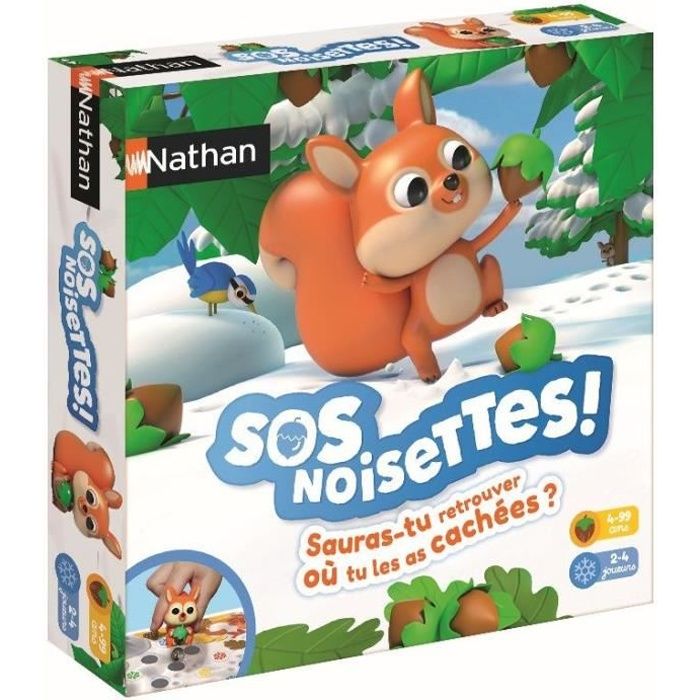 SOS Noisettes Jeu Coopératif jeux de société enfant et famille Retrouve Les Noisettes 2 à 4 Joueurs à partir de 4 ans Nathan