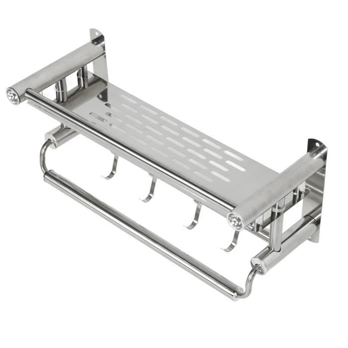 Kela 21919 étagère d'angle murale pour salle de bain, laiton brillant chromé, 'Brass