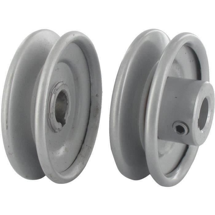 Poulie clavetée à gorge trapézoïdale en acier