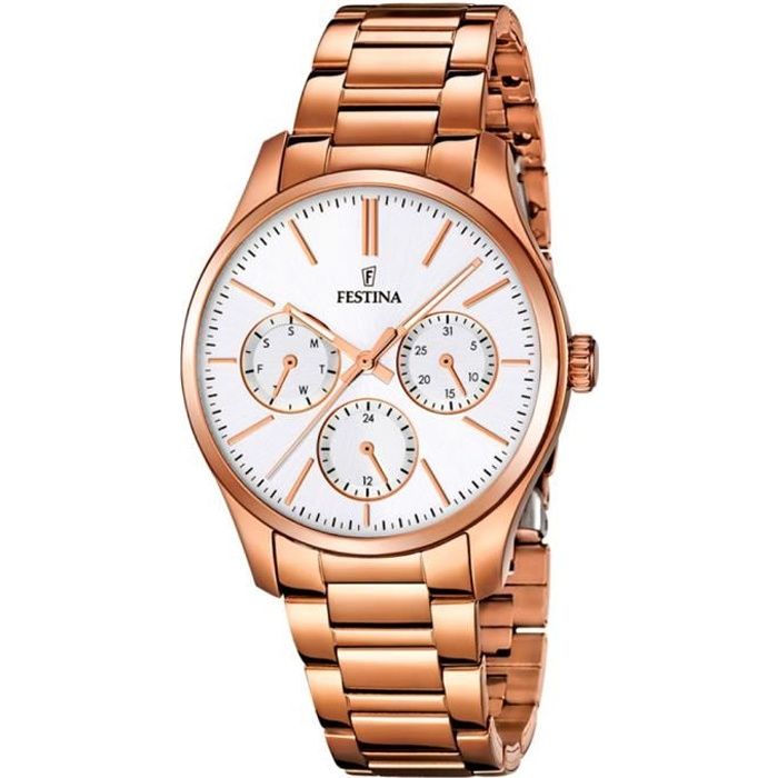 Festina Montre Femme analogique - Quartz - Acier inoxydable - or rose -  UF16816-1 - Cdiscount Bijouterie