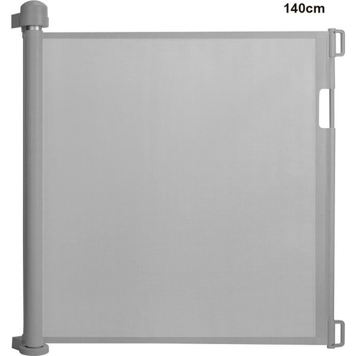 HENGMEI Barriere de securite enfant (0 à 140 cm) Extensible et Enroulable  d'Escaliers et Portes, Gris - Cdiscount Puériculture & Eveil bébé