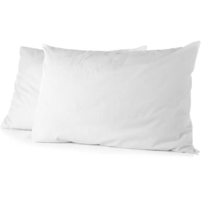 Home Linge Passion Lot de 2 taies d'oreiller - 50 x 70 cm Blanc - vue 1