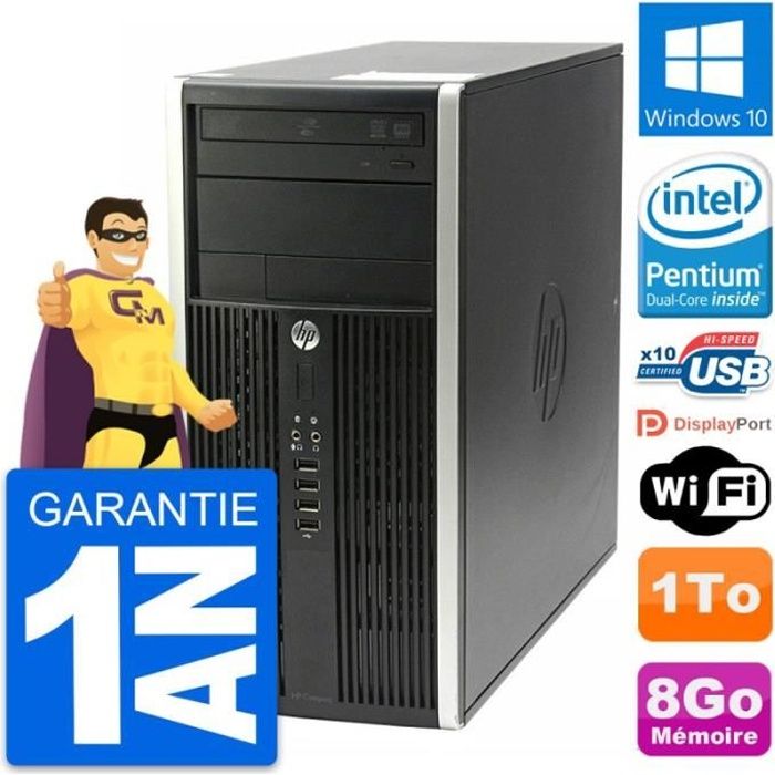 PC Tour HP Compaq Pro 6200 CMT Intel G630 RAM 8Go Disque Dur 1To Windows 10  Wifi - Cdiscount Informatique