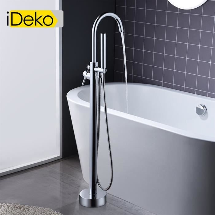 IDeko® Robinet de baignoire ilot sur Pied salle de bain douche