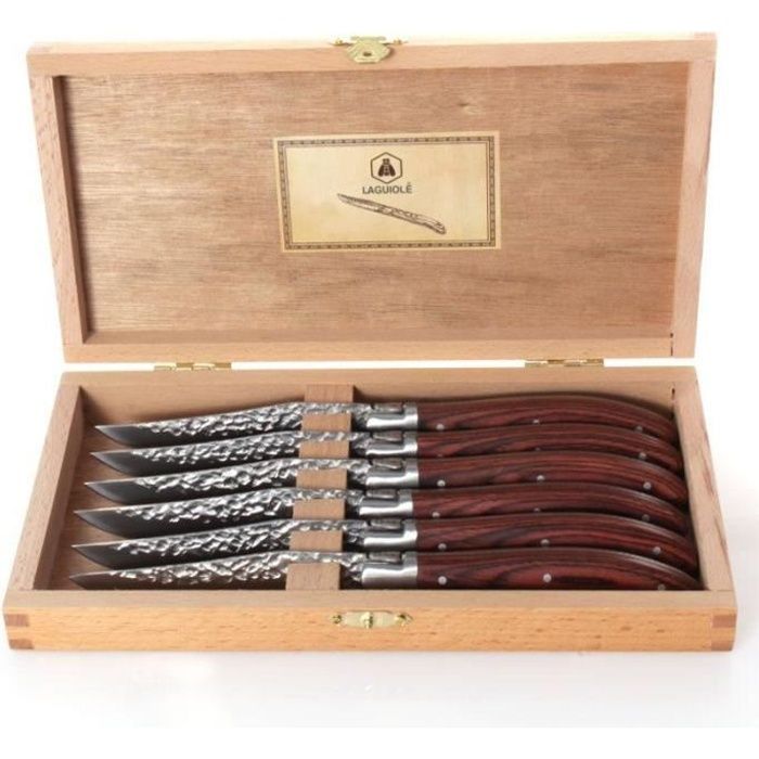 Laguiole L Eclair Ensemble De Couteaux A Steak Momuy En Cofrret Bois Achat Vente Couteau De Table Soldes Sur Cdiscount Des Le 20 Janvier Cdiscount
