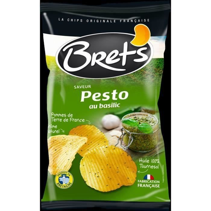Carton de 10 Sachet de Chips Saveur Pesto Bret's - Apéritif Sans Gluten -  935 - Cdiscount Au quotidien