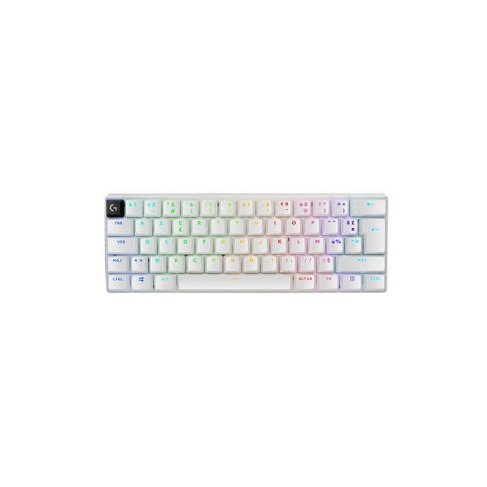 Clavier gaming mécanique sans fil Azerty Logitech G PRO X 60 Lightspeed Blanc