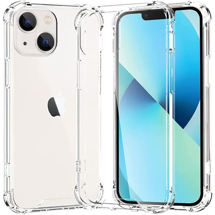 Coque IPhone 13 12 11 XR Silicone Transparente - Porte-carte Anti-choc - Magnétique