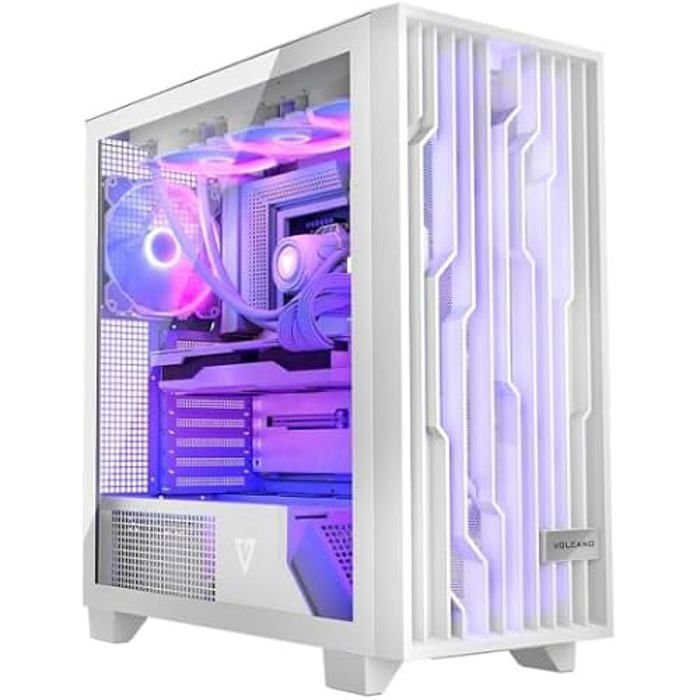 Tour midi - MODECOM - Volcano PERUN APEX ARGB - Éclairage personnalisable - Format ATX - Couleur blanche