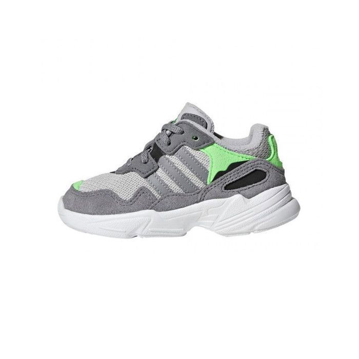 Basket adidas Originals YUNG-96 Bébé - Gris/gris/rose flash - Tige en mesh et en cuir suède