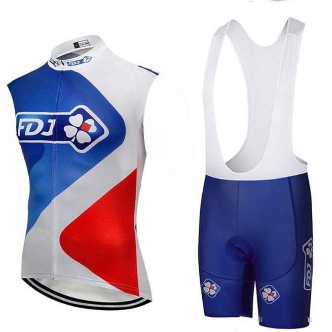 Maillot Fdj Cyclisme Tour De France Homme Sans Manches Tenue De Cycliste Cuissard Velo Ville Ensemble De Vtt Vetement Equipe Pro Prix Pas Cher Cdiscount