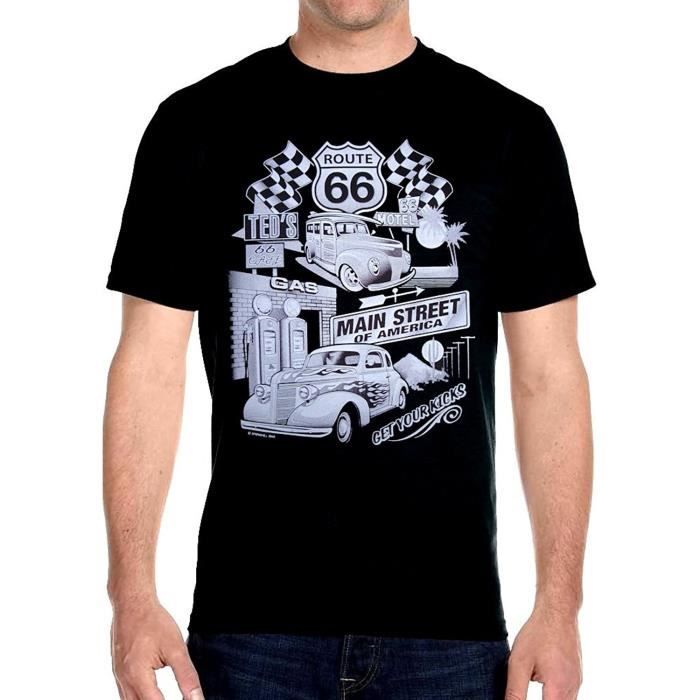 tee shirt route 66 homme
