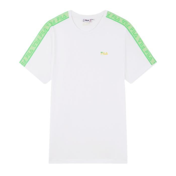 T-shirt Blanc/Vert Homme Fila Gaston