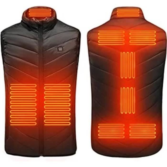 Gilet Chauffant Moto Grande Taille Vetement Chauffant Homme Hiver Veste Chauffante Femme Sans Manche Doudoune Reglable 9 Zone Noir Cdiscount Pret a Porter
