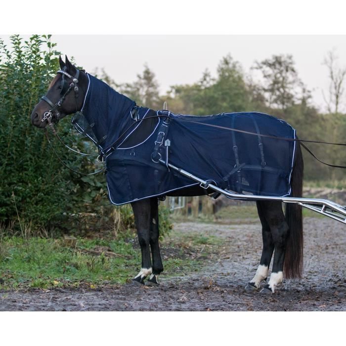 Couverture Anti-Mouches Falabella Bleu 85 Cm - Protection Premium Pour Petits Chevaux Et Poneys