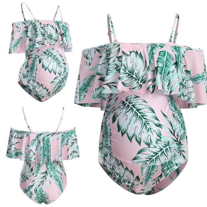 Tankinis Femmes Volants Feuille Bikinis Maillot De Bain Beachwear