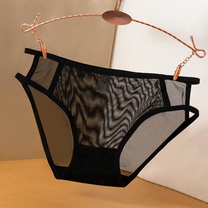 Culotte slip Culotte Ajour e Transparente en Dentelle pour Femme