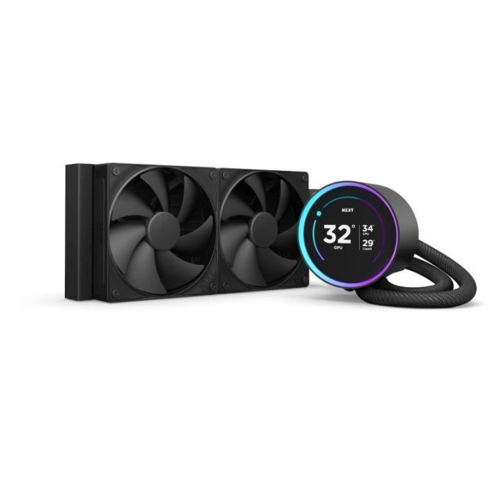Watercooling - NZXT - RL-KN24E-B2 - Kraken Elite 240 - Écran 2.72 et anneau RGB personnalisable - Noir