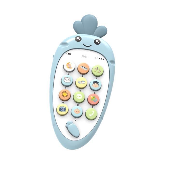 Jouet De Telephone De Bebe Anglais Mignon Musique Mobile Dessin Anime Jouet Educatif Mobile Pour Enfant Bleu Cdiscount Jeux Jouets