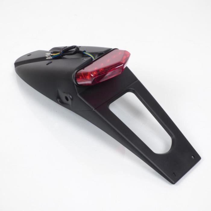 Accessoires Feux Moto Powy Feu Arrière Universel - Coque Noire - Cab. Clair  - Leds Rouge - 97x35x27 Mm - Satisfait Ou Remboursé 