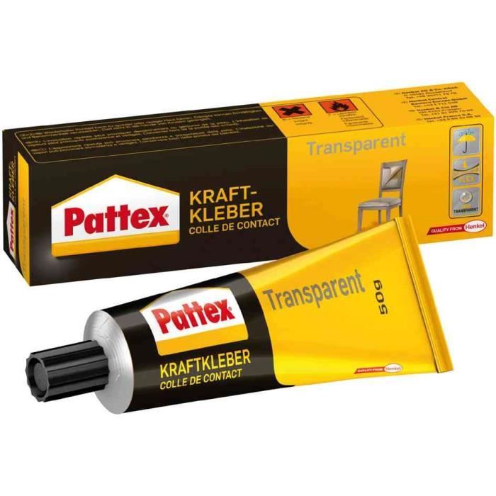 colle de contact, transparent, avc solvant, tube 5