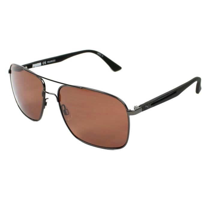 lunette de soleil puma homme marron