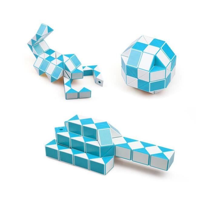 Qumox Serpent Magique avec 72 Blocs , Magic Snake Puzzle Cube Cadeau d'anniversaide Jouets éducatifs Casse-tête pour Enfant et