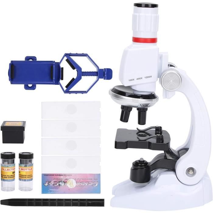 Microscope Monoculaire 40X-2000X Pour Débutants - LED, Métal, Dimensions 18x11x29 Cm, Neuf