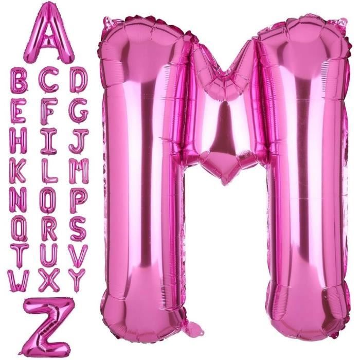 Envami® Ballon D'anniversaire En Forme De Chiffre Taille XXL 101 Cm Ballon Géant En Aluminium Vole à L'hélium Décoration D'anniversaire Fille Rose