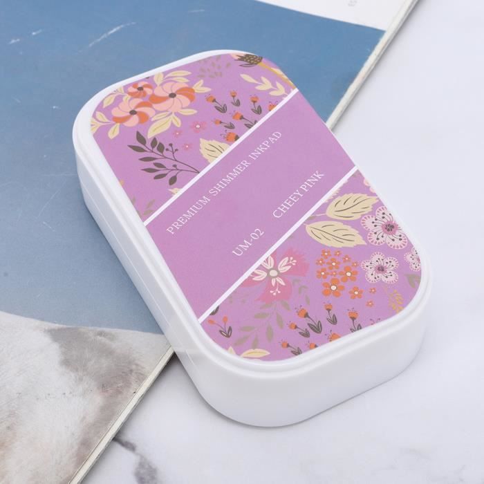 Tampon Encreur Blanc Non Toxique Pour Enfants - 7.2x5.2x2.1 Cm - Pour Loisirs Créatifs, Scrapbooking