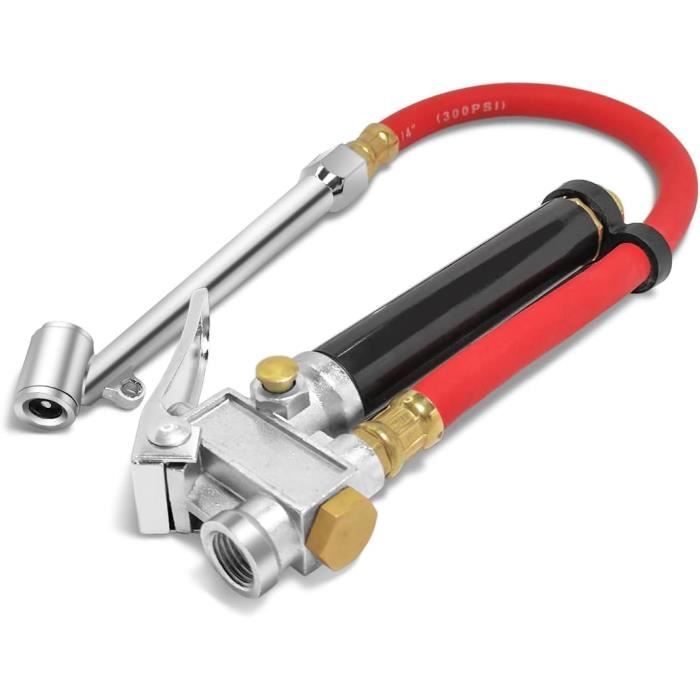 Tuyau De Gonflage Pneus Avec Manomètre - Universel, Pratique Pour Voiture, Vélo