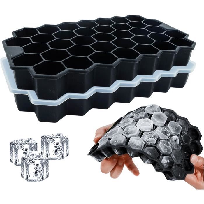 Lot De 2 Moules à Glaçons Silicone XXL Boules 5cm - Sans BPA - Blumtal Gris Et Jaune