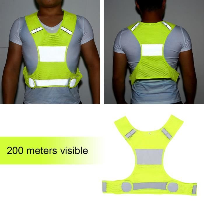 Gilet Pare-vent Réfléchissant Haute Visibilité WOSAWE - Pour Moto, Vélo - Homme