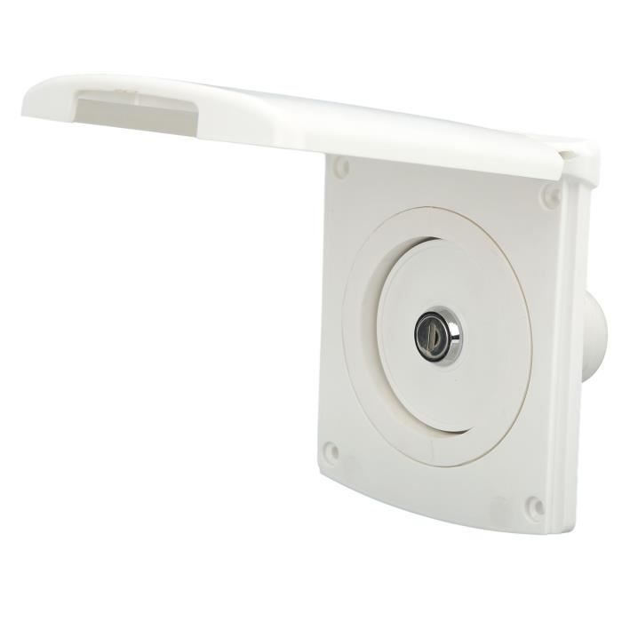 Port De Remplissage Marin Acier Inoxydable 316 - Diamètre 38 Mm, Avec Chaîne Fixe Et Joint étanche