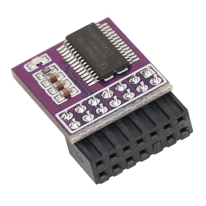 Module TPM 2.0 20 Broches | Sécurité Cryptage Pour Carte Mère | Compatible DDR4 | Remplacement Sécurisé