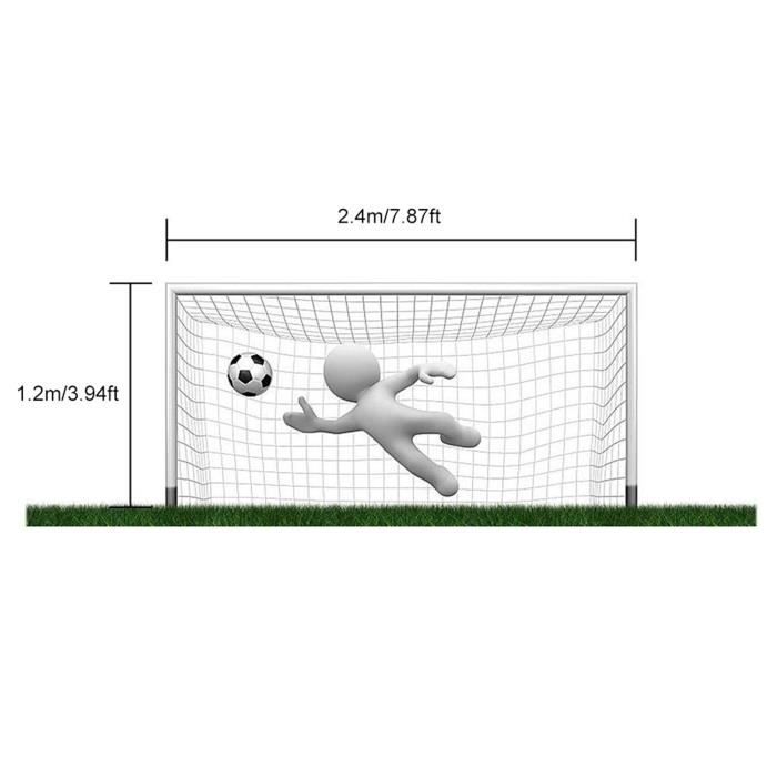 TMISHION filet de poteau de football Équipement net durable de poteau de football de filet de but de football de 8 x 4ft